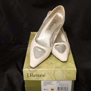 J.Renee White Chorus Metallic Stucco Print